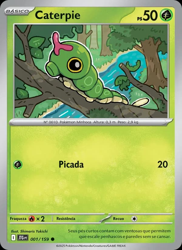 Caterpie, carta 001 de Amigos de Jornada