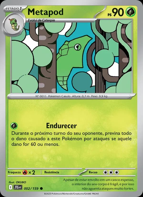 Metapod, carta 002 de Amigos de Jornada
