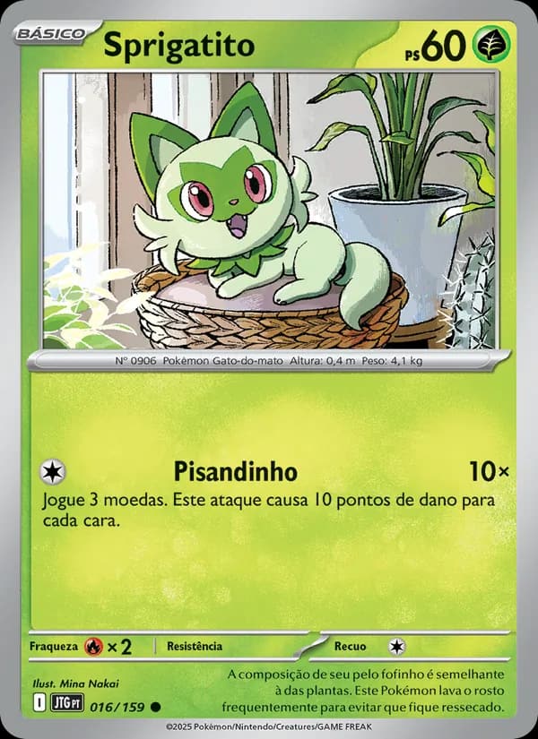 Sprigatito, carta 016 de Amigos de Jornada