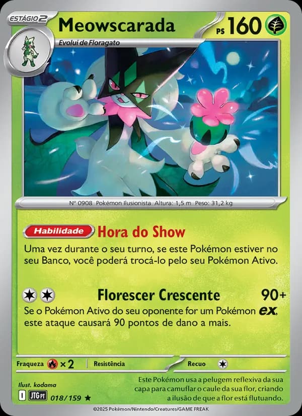 Meowscarada, carta 018 de Amigos de Jornada