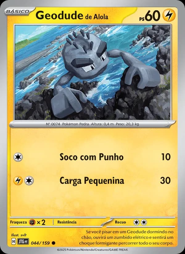 Geodude de Alola, carta 044 de Amigos de Jornada