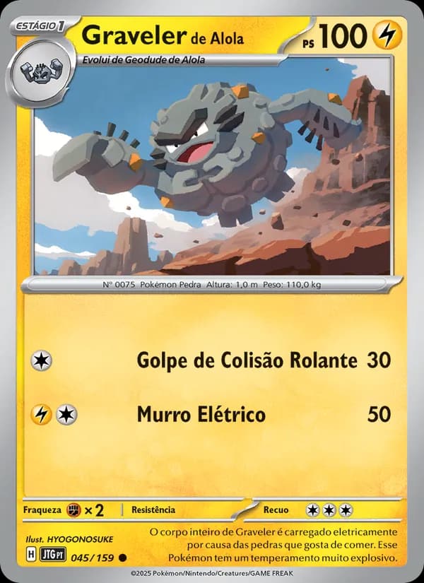 Graveler de Alola, carta 045 de Amigos de Jornada