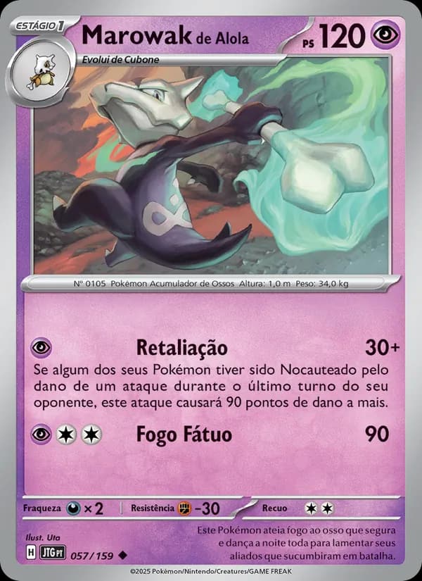 Marowak de Alola, carta 057 de Amigos de Jornada