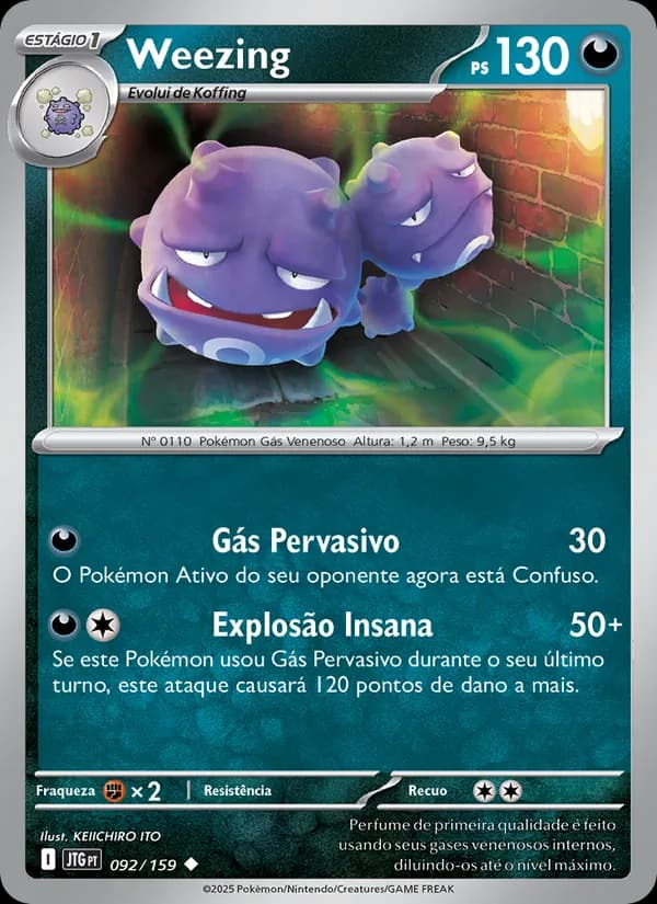 Weezing, carta 092 de Amigos de Jornada