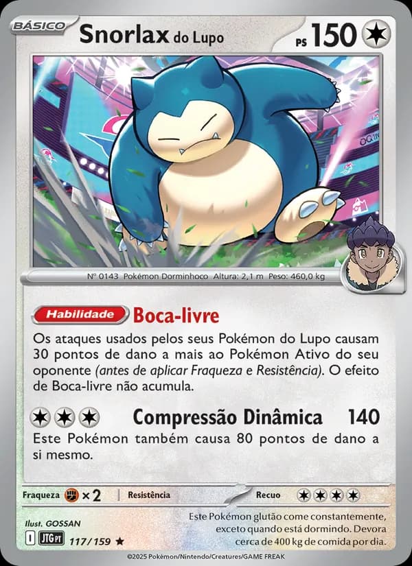 Snorlax do Lupo, carta 117 de Amigos de Jornada