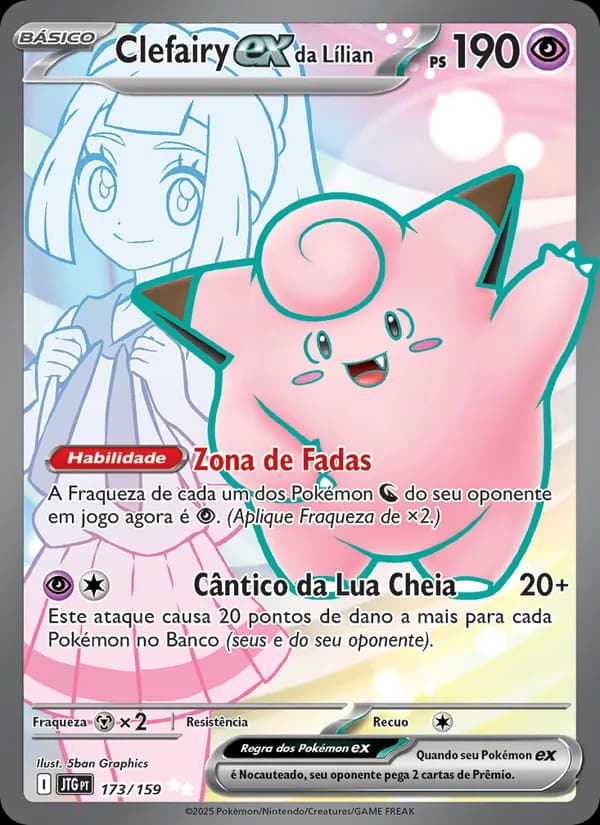 Clefairy ex da Lílian, carta 173 de Amigos de Jornada