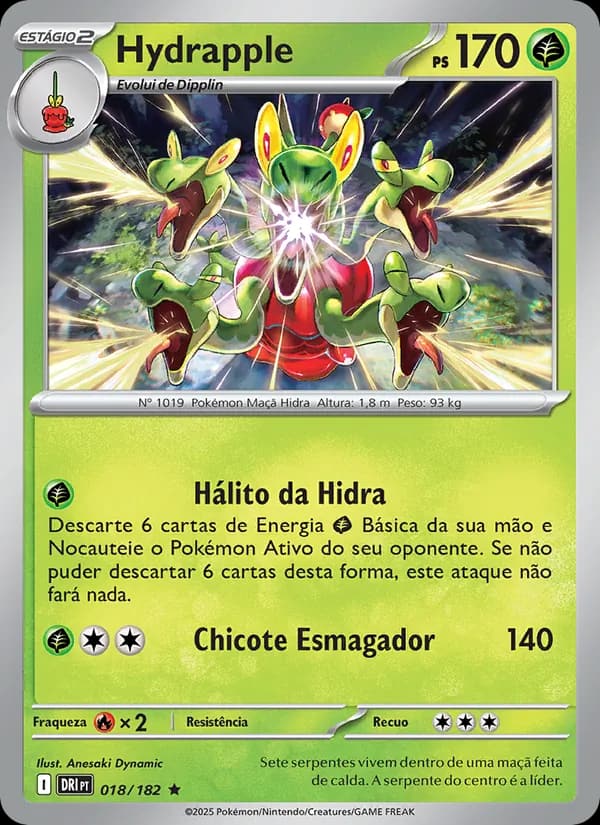 Hydrapple, carta 018 de Rivais Predestinados