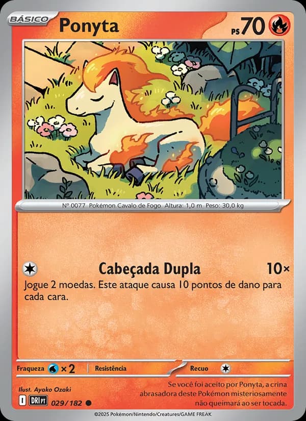 Ponyta, carta 029 de Rivais Predestinados