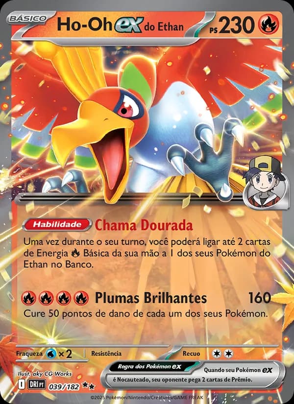 Ho-Oh ex do Ethan, carta 039 de Rivais Predestinados