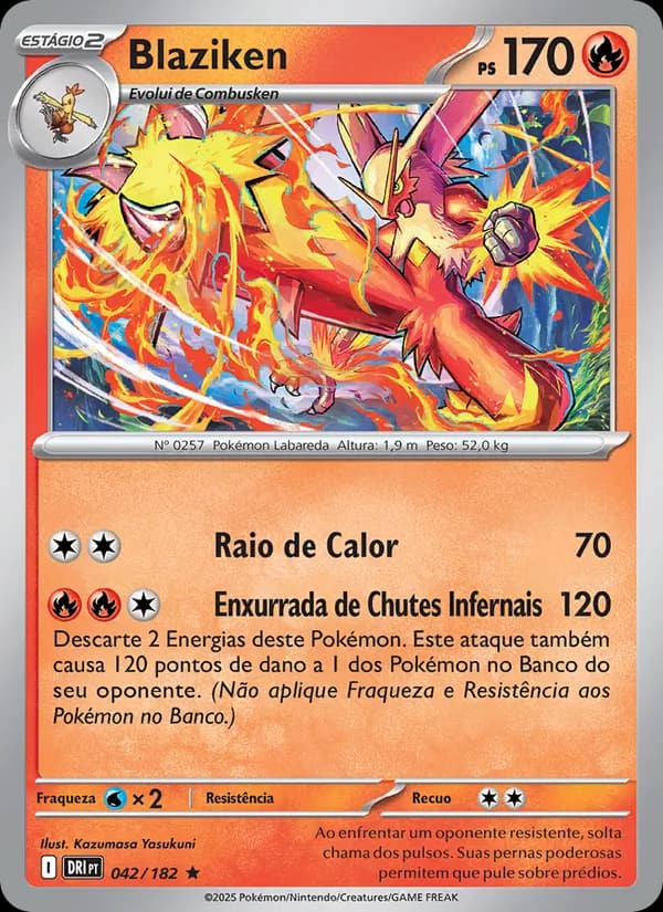 Blaziken, carta 042 de Rivais Predestinados