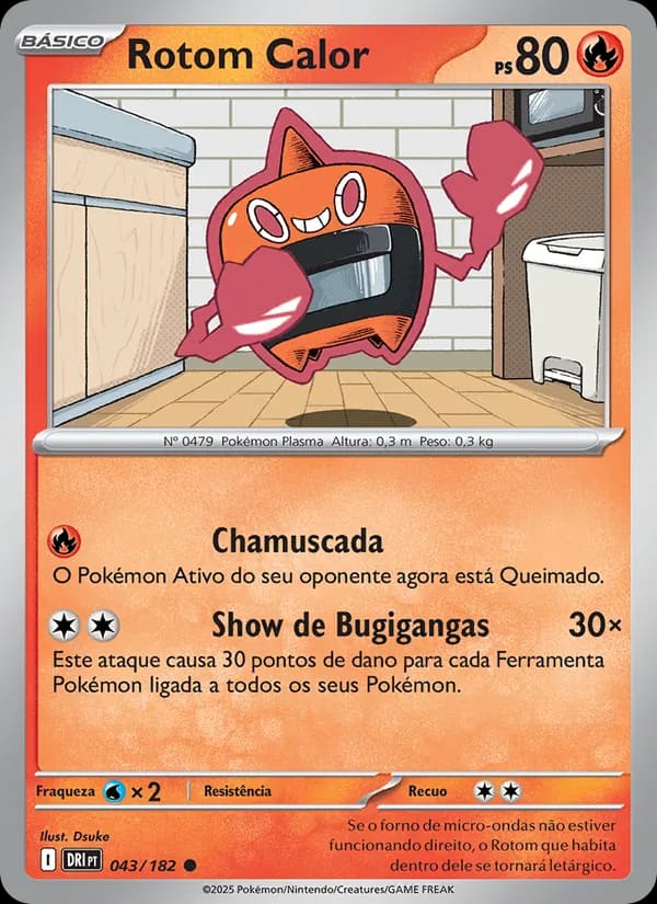 Rotom Calor, carta 043 de Rivais Predestinados