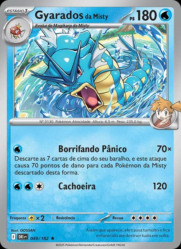 Gyarados da Misty, carta 049 de Rivais Predestinados