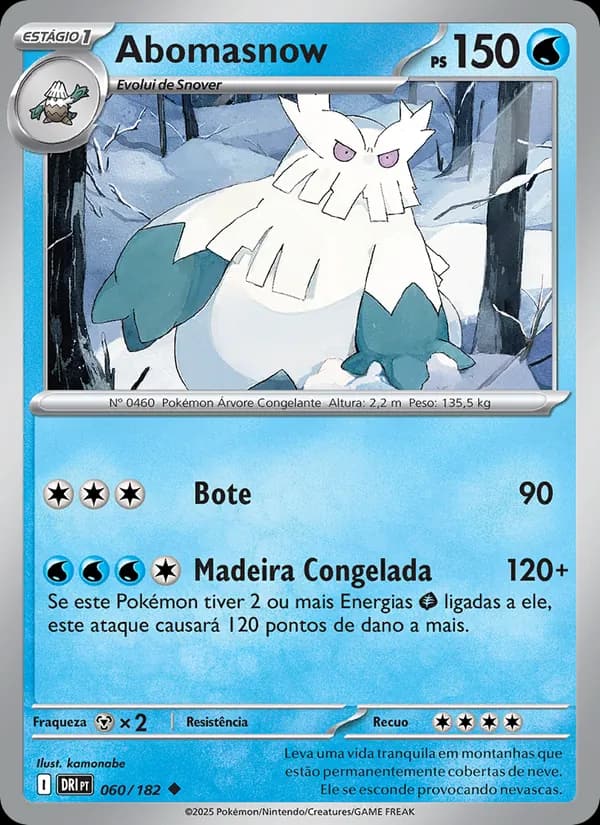Abomasnow, carta 060 de Rivais Predestinados