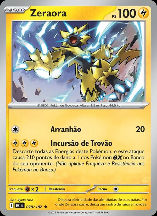 Zeraora, carta 078 de Rivais Predestinados