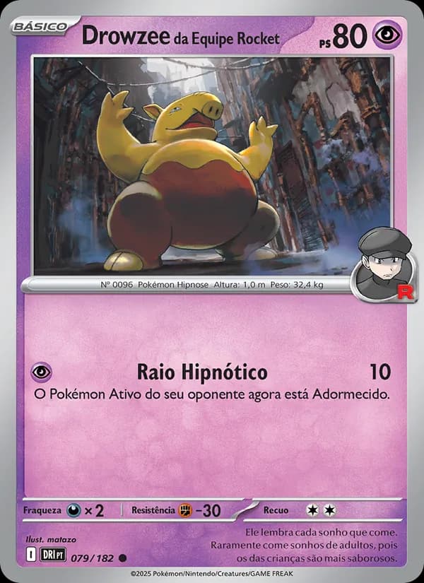Drowzee da Equipe Rocket, carta 079 de Rivais Predestinados