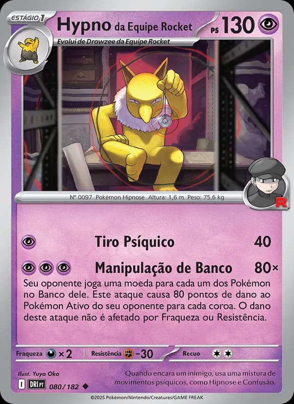 Hypno da Equipe Rocket, carta 080 de Rivais Predestinados