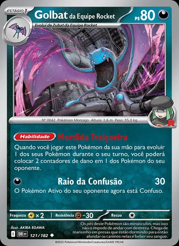 Golbat da Equipe Rocket, carta 121 de Rivais Predestinados