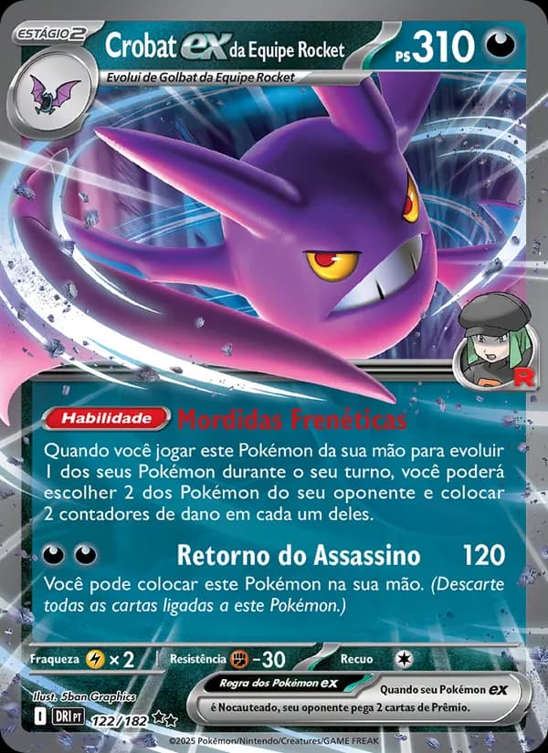 Crobat ex da Equipe Rocket, carta 122 de Rivais Predestinados