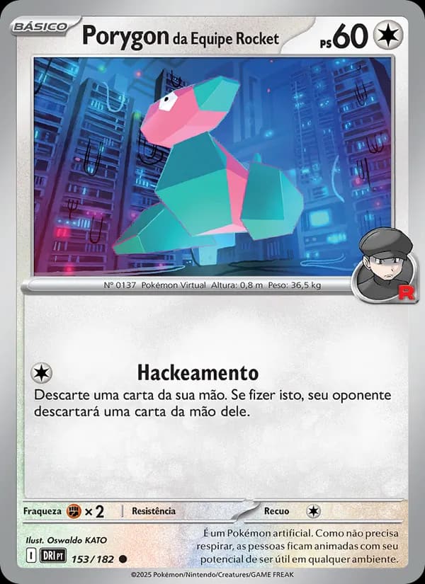 Porygon da Equipe Rocket, carta 153 de Rivais Predestinados