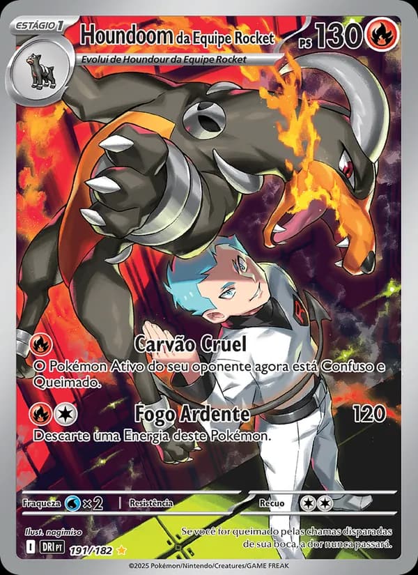 Houndoom da Equipe Rocket, carta 191 de Rivais Predestinados