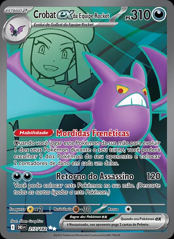 Crobat ex da Equipe Rocket, carta 217 de Rivais Predestinados