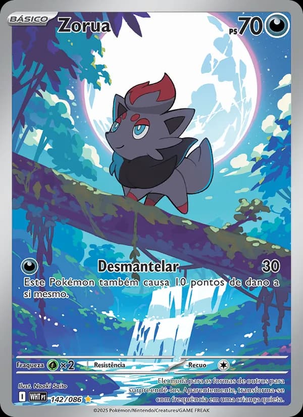 Zorua, carta 142 de Fogo Branco
