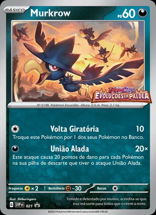 Murkrow, carta 021 de SVP Black Star Promos