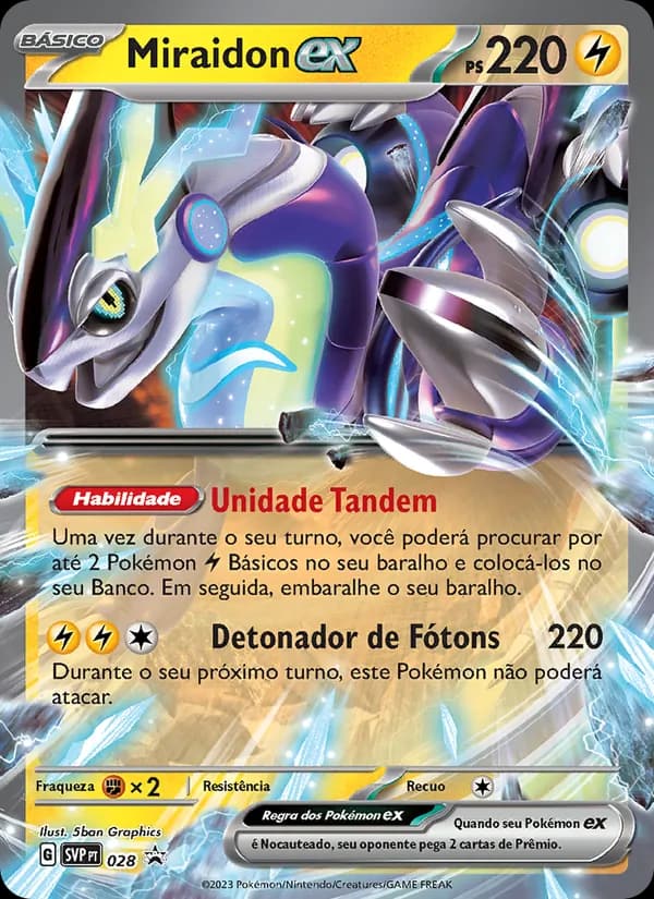 Miraidon ex, carta 028 de SVP Black Star Promos