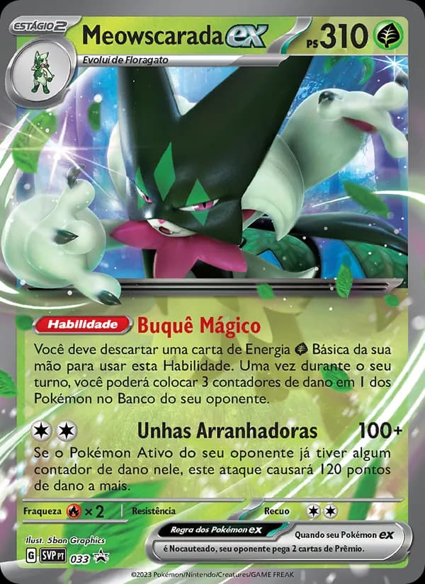 Meowscarada ex, carta 033 de SVP Black Star Promos