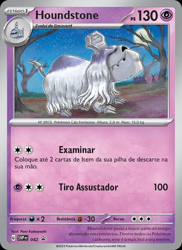 Houndstone, carta 042 de SVP Black Star Promos
