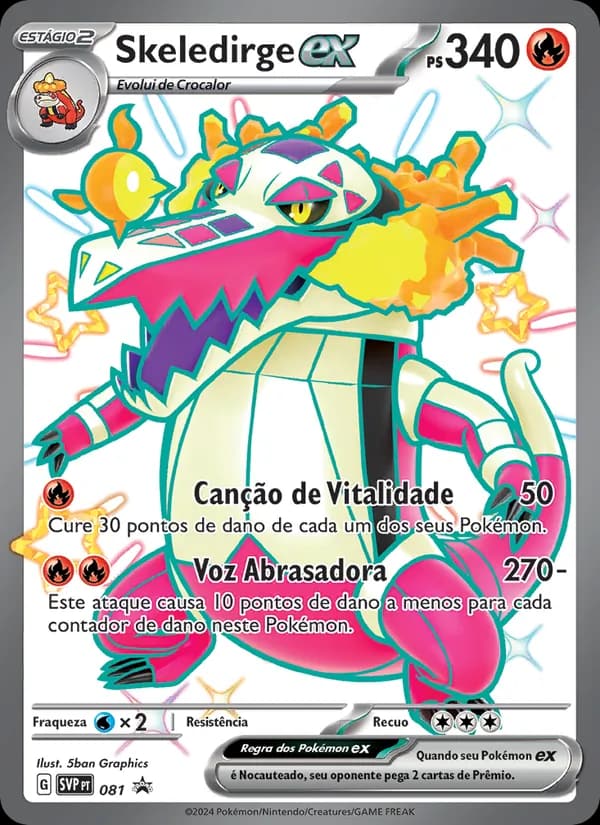 Skeledirge ex, carta 081 de SVP Black Star Promos