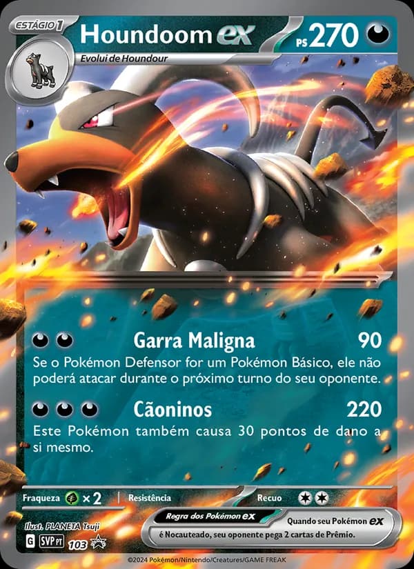 Houndoom ex, carta 103 de SVP Black Star Promos