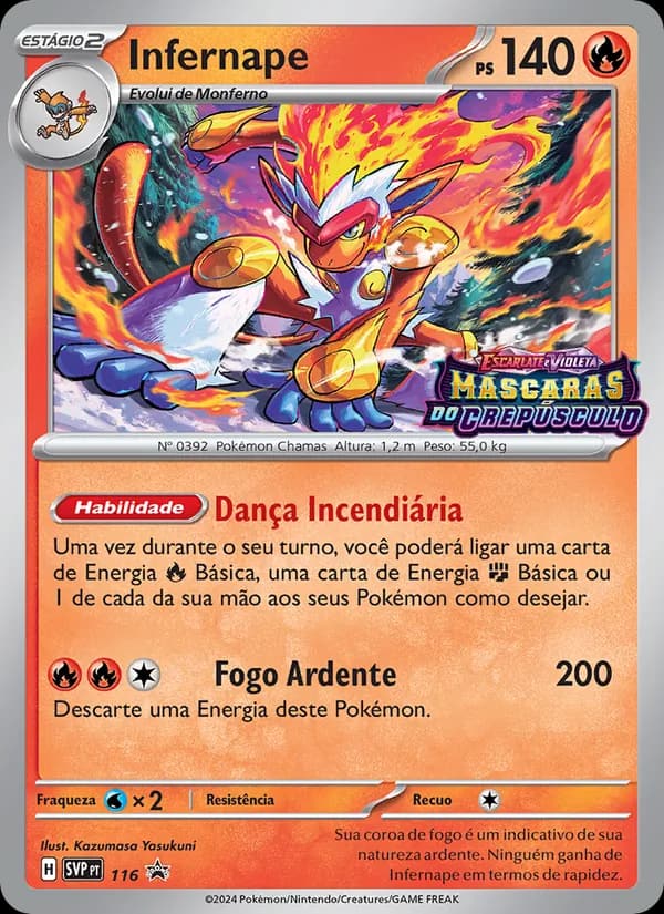 Infernape, carta 116 de SVP Black Star Promos