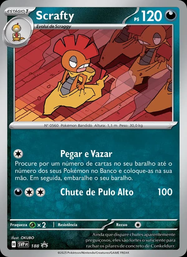 Scrafty, carta 188 de SVP Black Star Promos