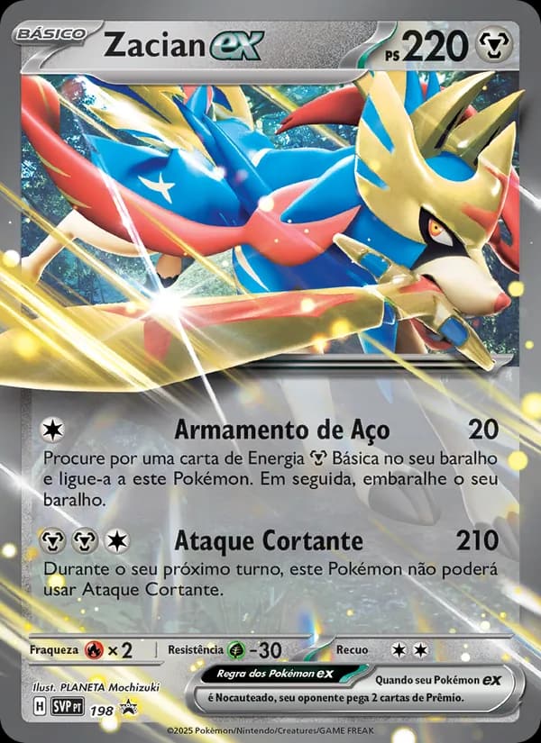Zacian ex, carta 198 de SVP Black Star Promos