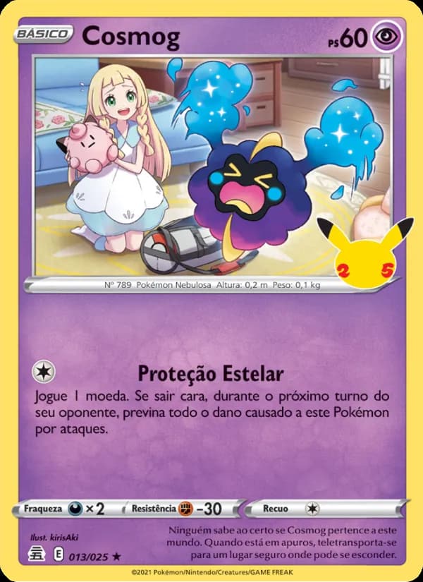 Cosmog, carta 13 de Celebrações