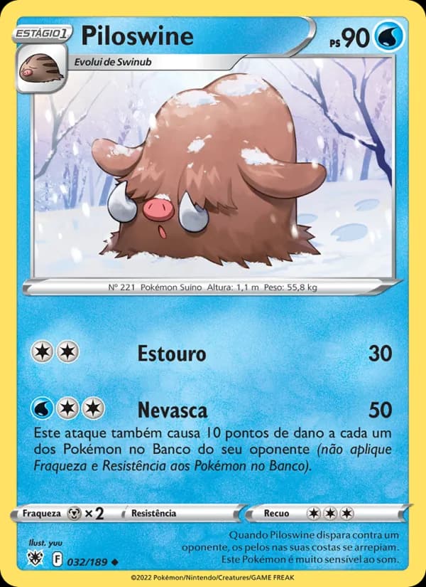 Piloswine, carta 032 de Estrelas Radiantes