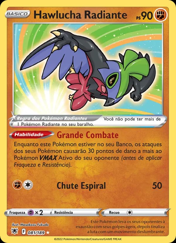 Hawlucha Radiante, carta 081 de Estrelas Radiantes