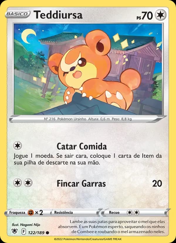 Teddiursa, carta 122 de Estrelas Radiantes