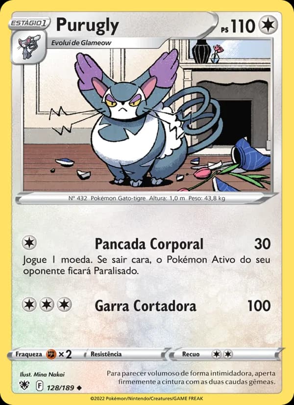 Purugly, carta 128 de Estrelas Radiantes