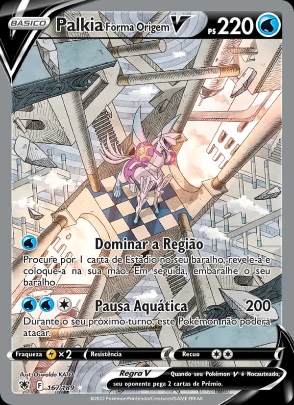 Palkia Forma Origem V, carta 167 de Estrelas Radiantes