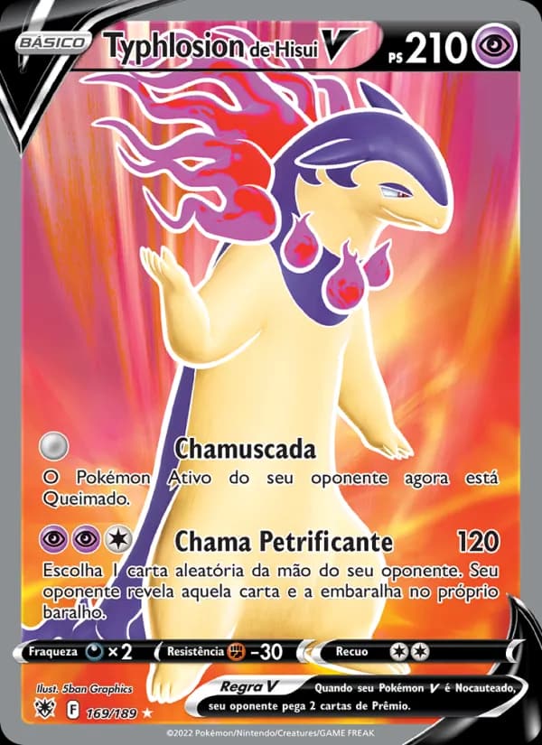 Typhlosion de Hisui V, carta 169 de Estrelas Radiantes