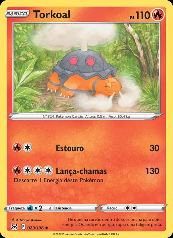 Torkoal, carta 023 de Origem Perdida
