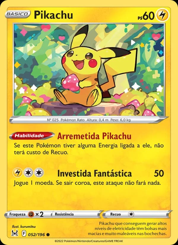 Pikachu, carta 052 de Origem Perdida