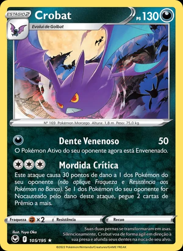 Crobat, carta 105 de Tempestade Prateada