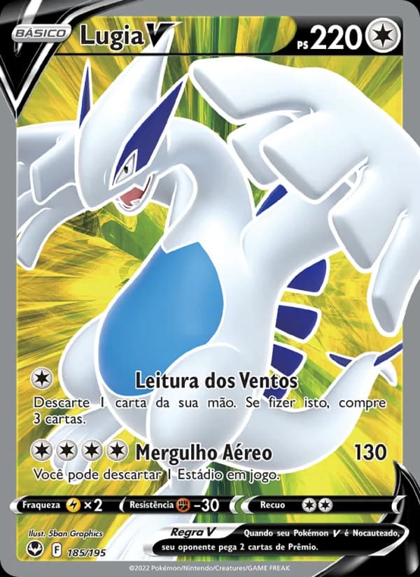 Lugia V, carta 185 de Tempestade Prateada