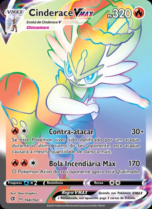 Cinderace VMAX, carta 194 de Rixa Rebelde