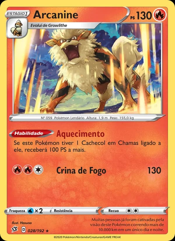 Arcanine, carta 28 de Rixa Rebelde