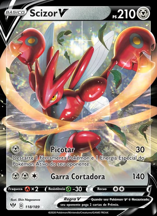 Scizor V, carta 118 de Escuridão Incandescente