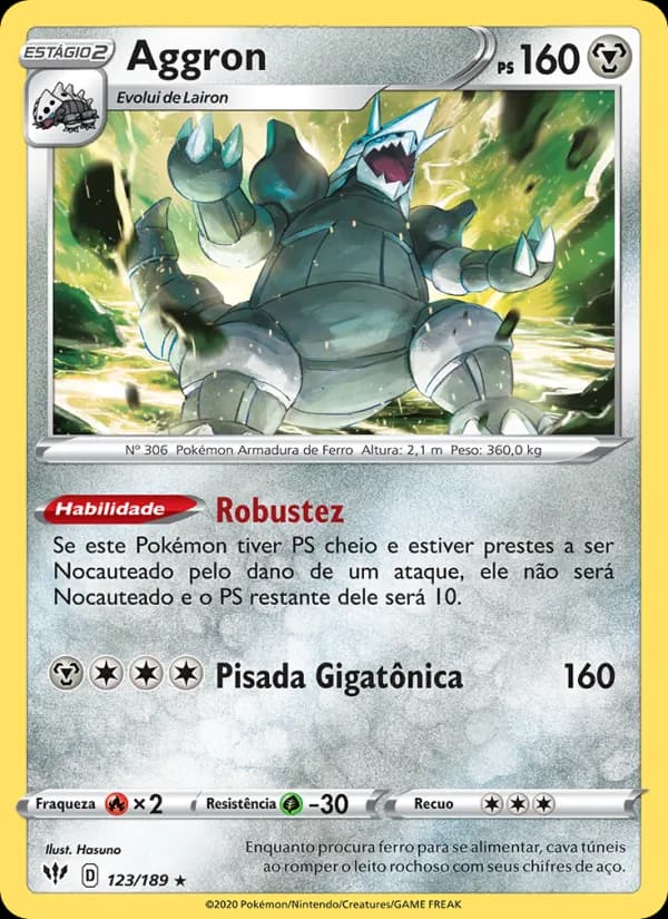 Aggron, carta 123 de Escuridão Incandescente